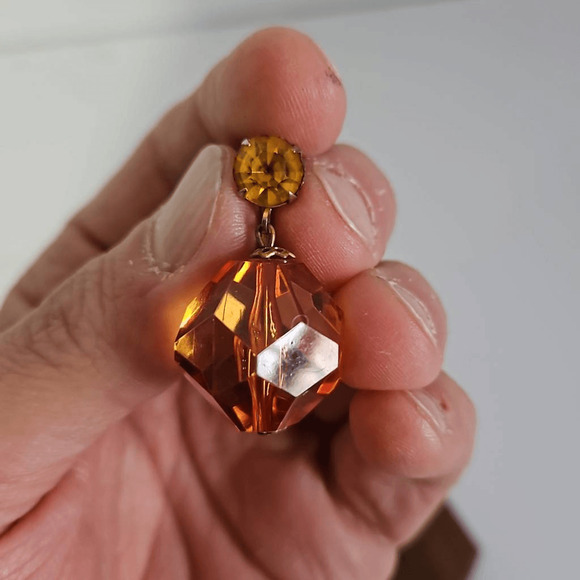 Grandma Clip On Gem Plastic Earrings - Picture 3 of 5